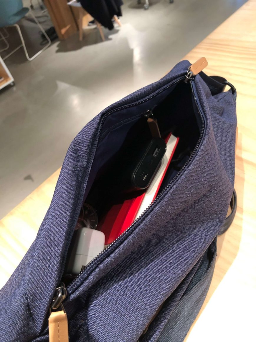 Main compartment of the Bellroy Sling