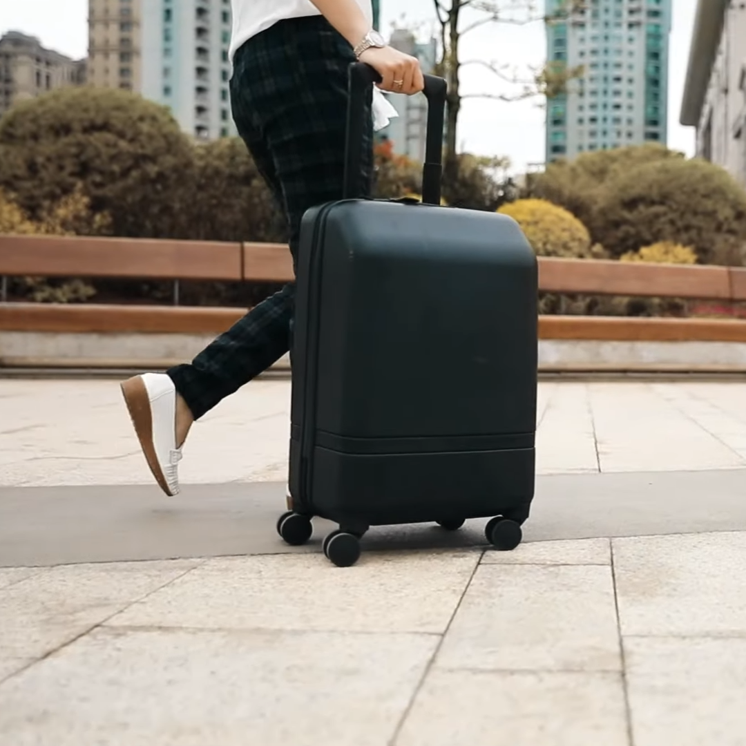 Walking with the Nomatic Carry-on Classic Luggage